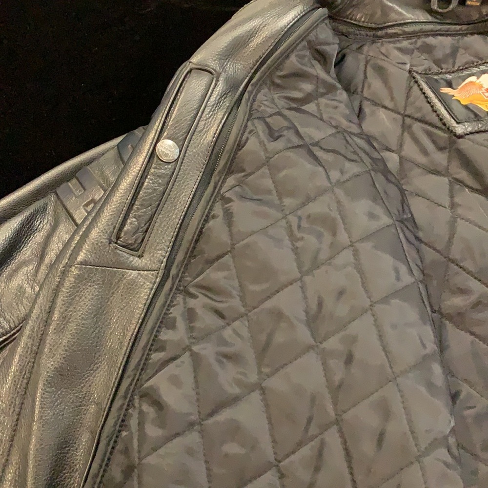 [Harley-Davidson] - Leather Motorcycle Riding Jacket - Picture 9 of 9